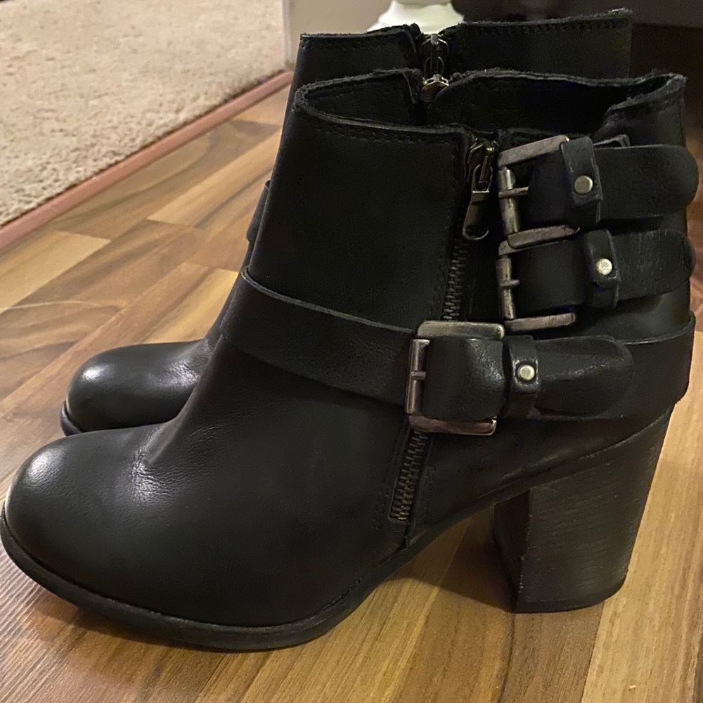 Steven by Steve Madden Leather Ankle Moto Bootie